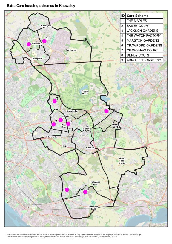 All Extra Care Housing Sites in Knowsley